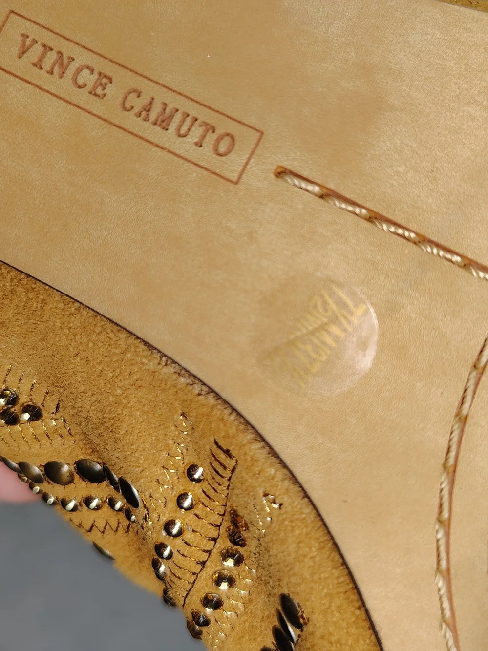 Vince Camuto Peep-Toe Leather Shoes With Buckle Strap Size 7.5 - Picture 11 of 11